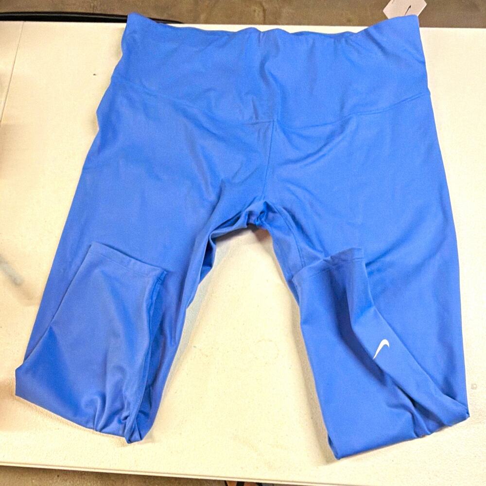 Nike One Dri-FIT High Rise Full Length Leggings Women’s 3X Blue DN5521-450 NWT